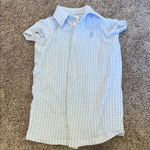 Ralph Lauren 12m blue gingham shortall